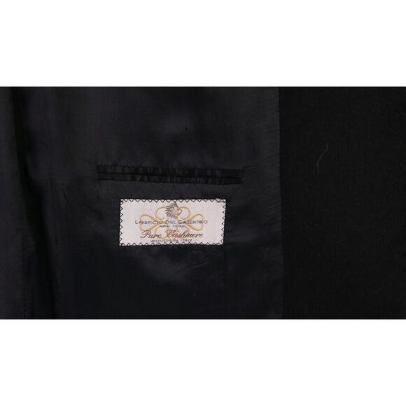 Todays Mans Made in Italy 100% Cashmere Solid Black Flannel 3-Btn Blazer 46L - Picture 8 of 10